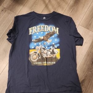 Freedom Graphic Men's Navy T-Shirt